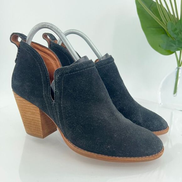 Jeffrey Campbell Cromwell Ankle Boots Women's 9 Black Suede Pointed Toe Western - Picture 3 of 16